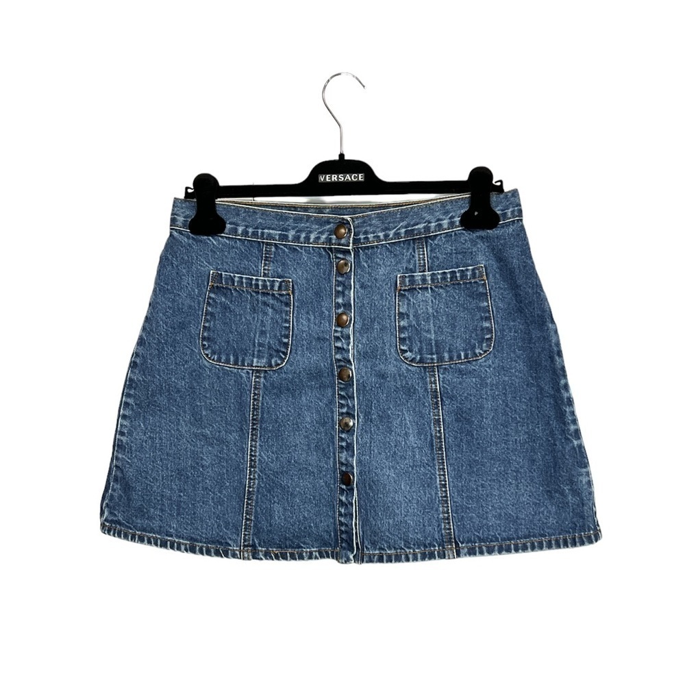 UO Cooperative Denim Mini Skirt Cotton